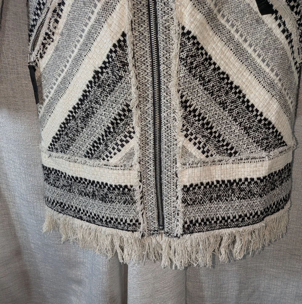 Rebecca Taylor $695 Artisan Tweed Fringe Coat In Size 8 - Picture 10 of 17